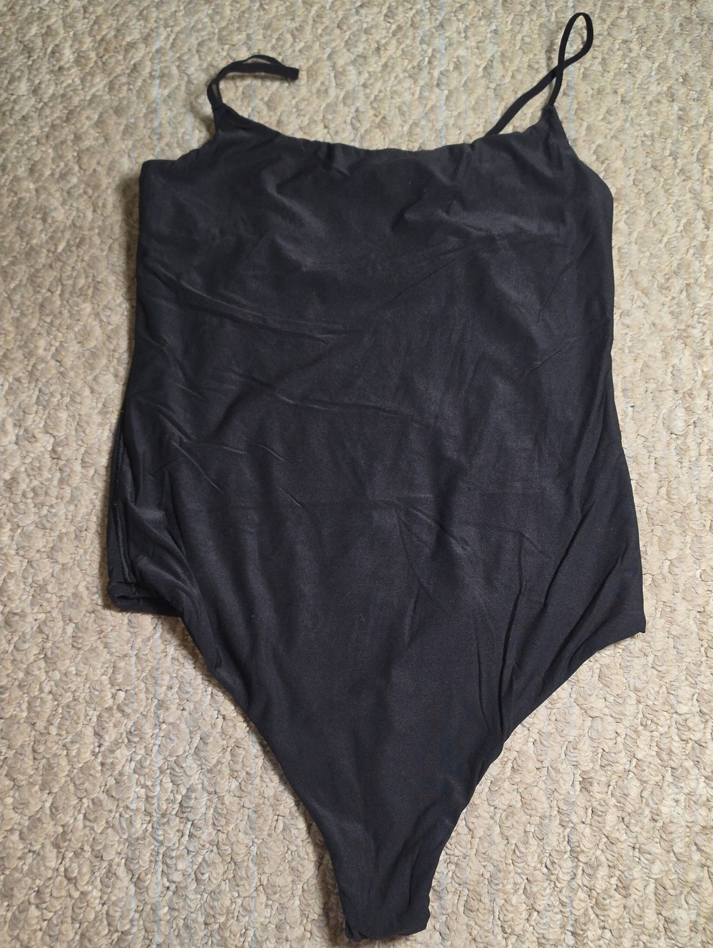 Aerie Black One-Piece Bodysuit- Classic Spaghetti Strap